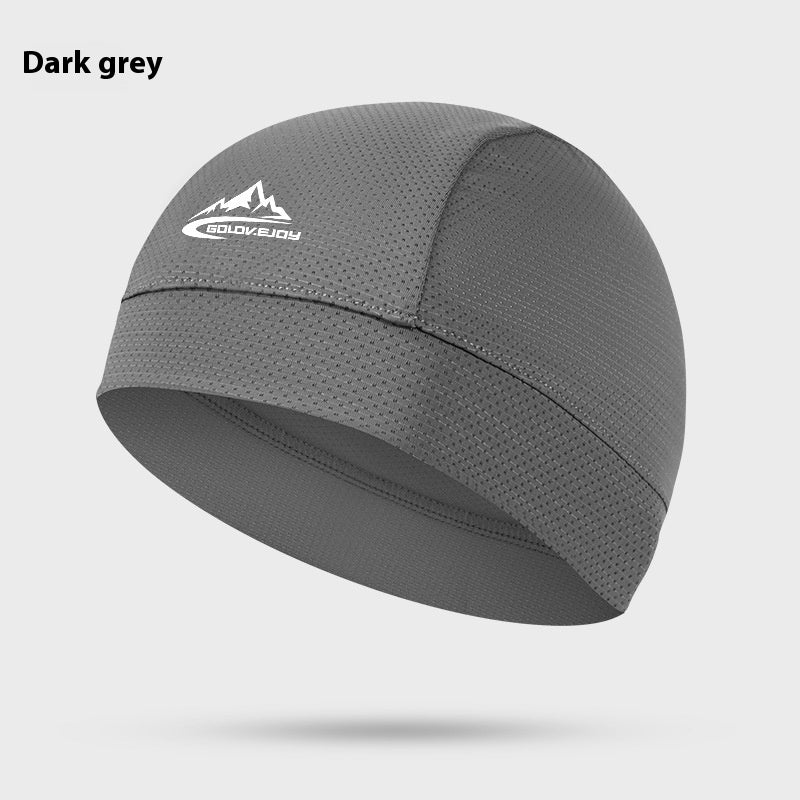 Cooling Skull Cap Breathable Sweat Wicking Cycling Running Hat Cap Odorless And Sweat-Absorbent Sweat-Absorbent No Discoloration Cycling Caps for Men Women Windproof Cycling Hat with Sun Visor Under Helmet Liner Black