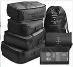 8-piece Set Luggage Divider Bag Travel Storage Clothes Underwear Shoes Organizer Packing Cube Bag