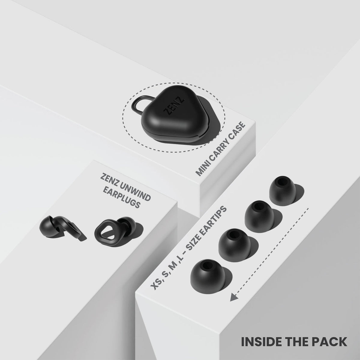 ZENZ - Unwind Earplugs - Onyx Black