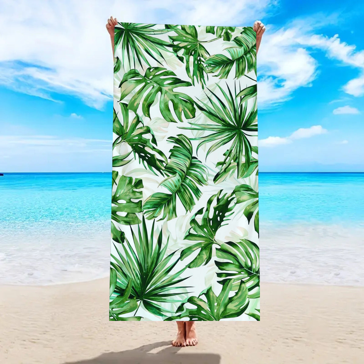 Quick-drying Microfiber Beach Bath Towel Double-sided Velvet