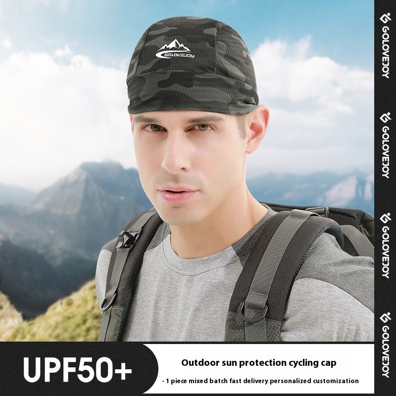 Cooling Skull Cap Breathable Sweat Wicking Cycling Running Hat Cap Odorless And Sweat-Absorbent Sweat-Absorbent No Discoloration Cycling Caps for Men Women Windproof Cycling Hat with Sun Visor Under Helmet Liner Black