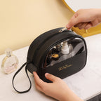 Portable large-capacity travel translucent cosmetic bag, Pu multi-functional waterproof toilet bag, portable skin care product storage bag, makeup bag organizer,Makeup bags, small