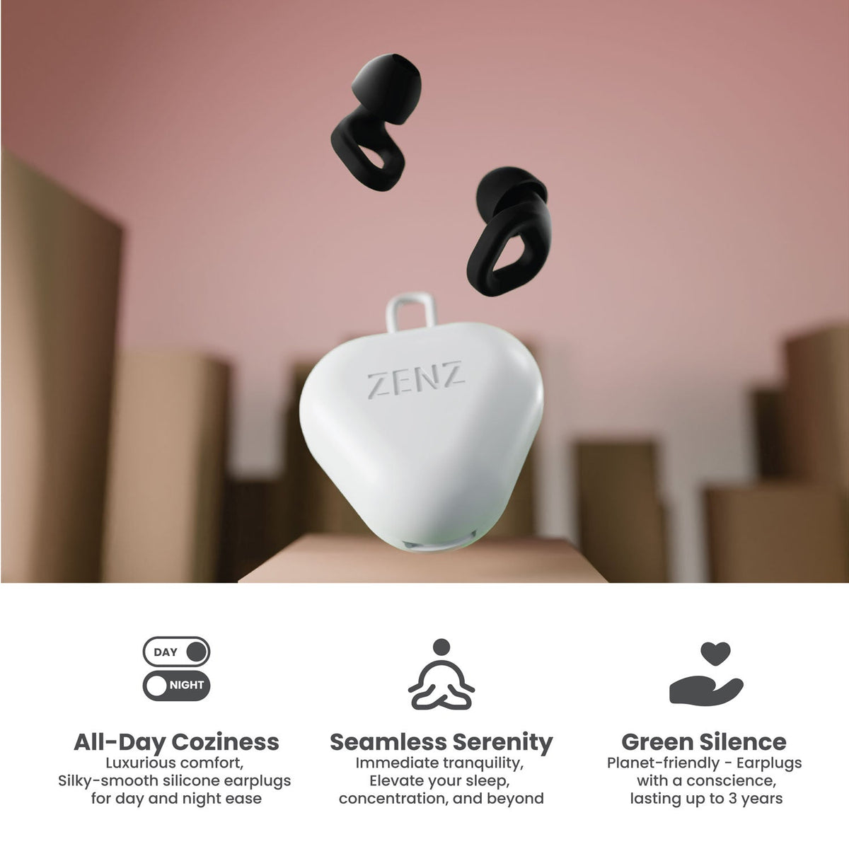 ZENZ - Unwind Earplugs - Onyx Black
