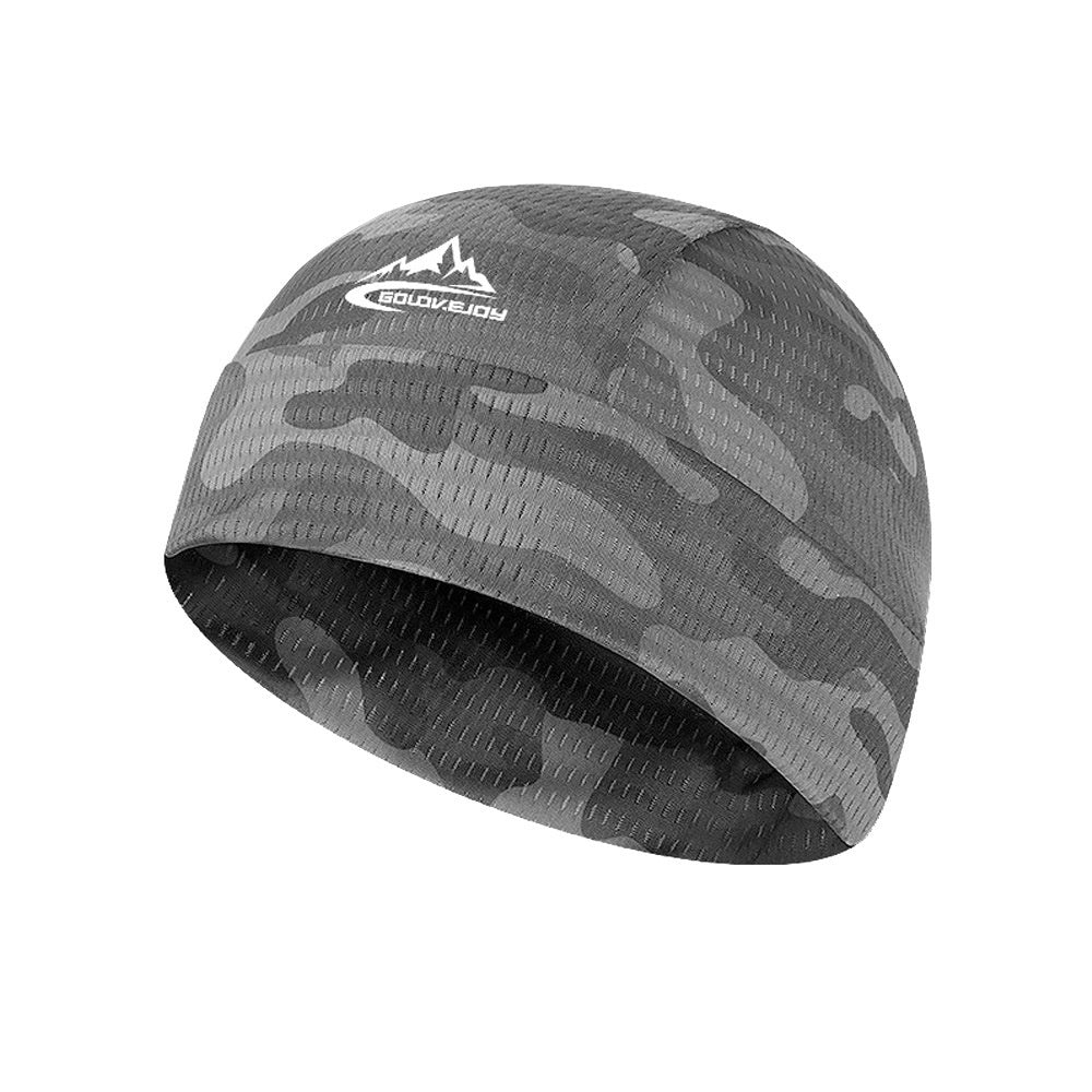 Cooling Skull Cap Breathable Sweat Wicking Cycling Running Hat Cap Odorless And Sweat-Absorbent Sweat-Absorbent No Discoloration Cycling Caps for Men Women Windproof Cycling Hat with Sun Visor Under Helmet Liner Black