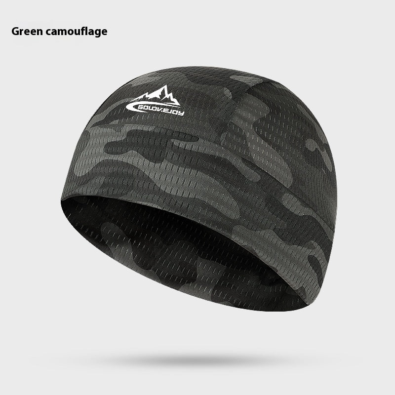 Cooling Skull Cap Breathable Sweat Wicking Cycling Running Hat Cap Odorless And Sweat-Absorbent Sweat-Absorbent No Discoloration Cycling Caps for Men Women Windproof Cycling Hat with Sun Visor Under Helmet Liner Black