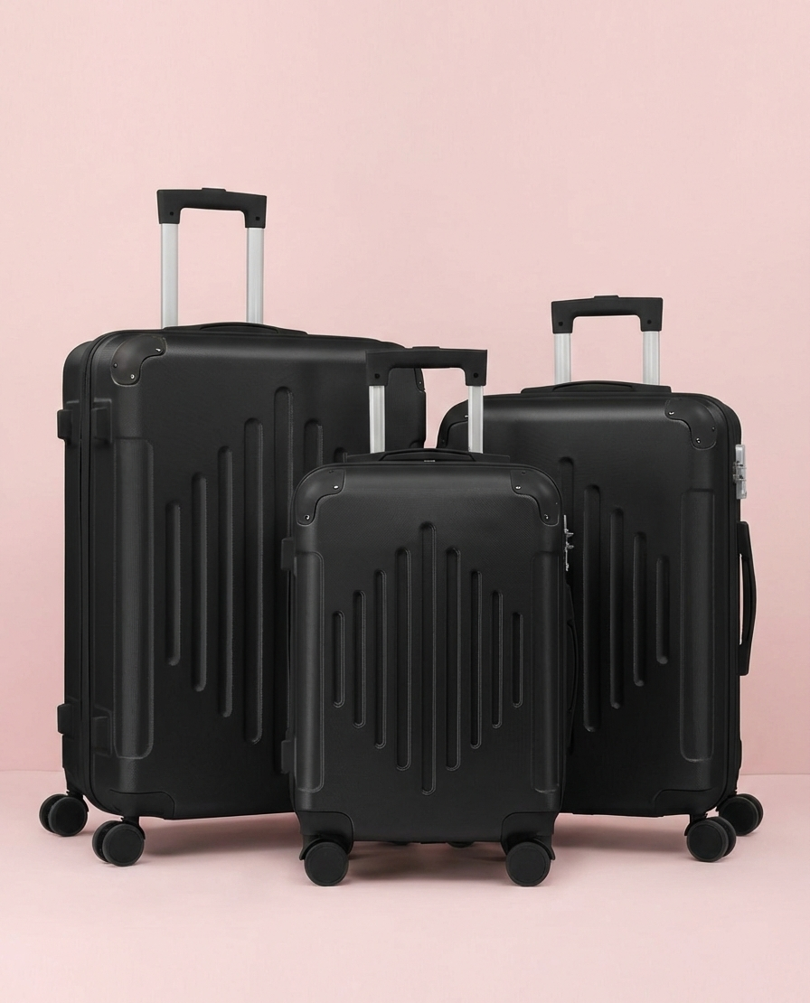 Multi Color - 3PCs Luggage Set 20/24/28 Inch Hard Shell Spinner with TSA Lock