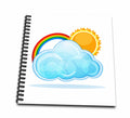 3dRose Anne Marie Baugh Kids - A Cute Sun, Cloud and Rainbow For Kids - Drawing Books (db_101664)