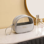 Portable large-capacity travel translucent cosmetic bag, Pu multi-functional waterproof toilet bag, portable skin care product storage bag, makeup bag organizer,Makeup bags, small