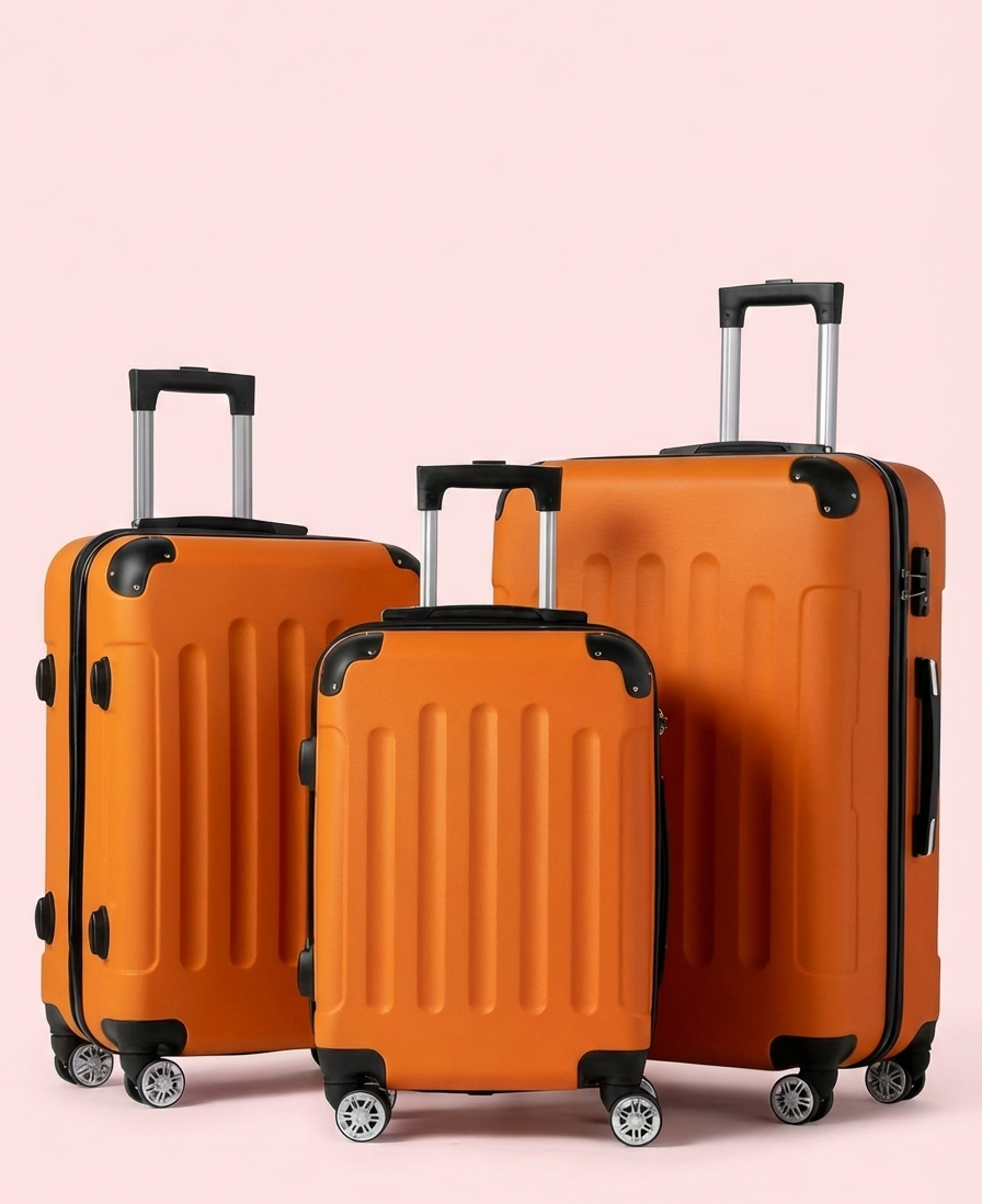 Multi Color - 3PCs Luggage Set 20/24/28 Inch Hard Shell Spinner with TSA Lock