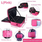 Professional Makeup Case Female Travel Big Capacity Beauty Nail ToolBox Cosmetic Organizer Suitcases For Makeup Storage Boxs