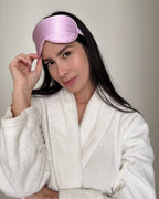 PURE SOL. Silk Sleep Eye Mask - Silver