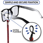 Eye Glasses String Holder Strap Eyeglass Straps Cords for Men Women Eyeglass Holders Around Neck Sunglasses String Chain Lanyard Retainer 4 Pcs Orange Blue