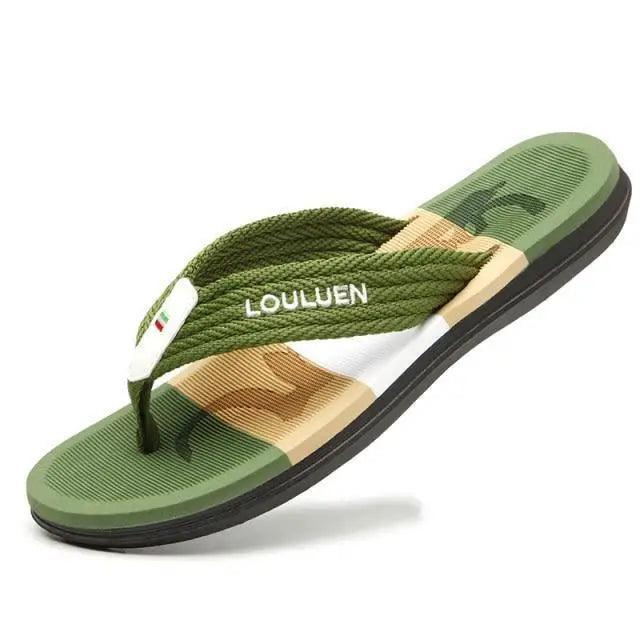 Casual  Men Blue Summer Flip Flops High Quality Men Flip Flops Breathable Beach Slippers Outdoor Cool Simple Design Comfortable Walking Sandals